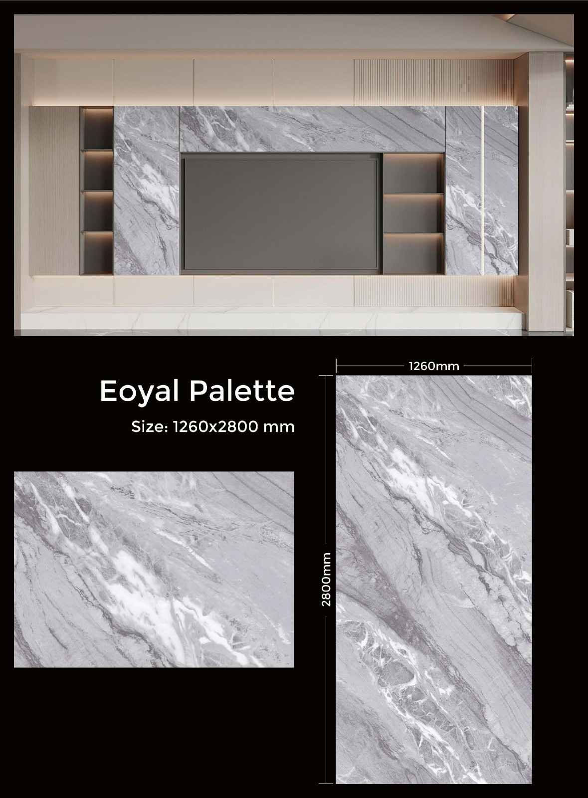 Eoyle Palette UV polished marble wall panel
